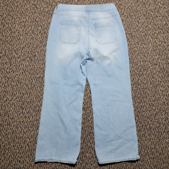 Old Navy Light Wash Flare Jeans 70s Style Size 10 - Picture 6 of 14